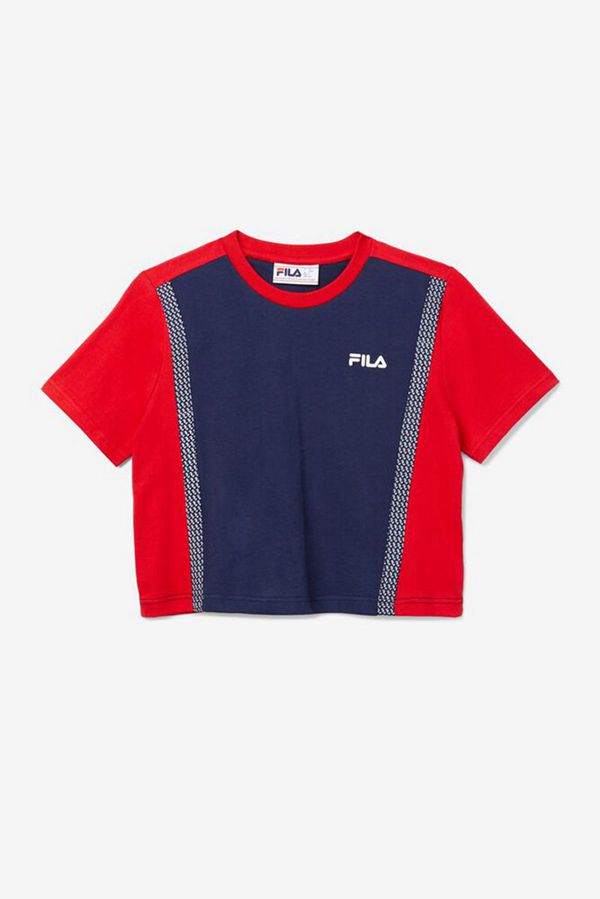 Fila Tričká Damske Červené - Molly Color Block Vypredaj - Slovakia 37968-CMVP